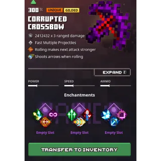 Minecraft Dungeons: Corrupted crossbow