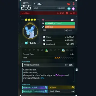 Modded Chillet god-roll (worker)