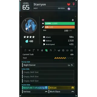 starryon  (worker)(god-roll) Palworld