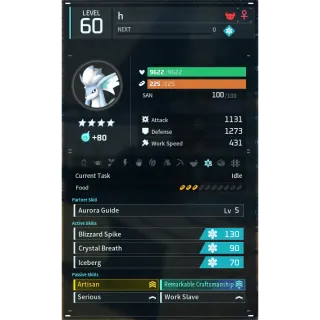 Foxcicle  godroll (worker) pal palworld