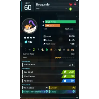 Palworld: beegarde (worker)(god-roll) | Pal World | Pals