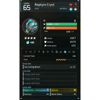 Palworld: Reptyro Cryst godroll (worker) pal | Pal World | Pals