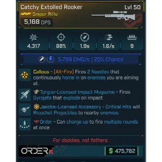 GROLL catchy Extolled Rooker