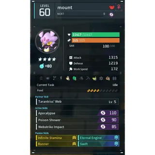Palworld: tarantriss (mount)(god-roll) Pals | Pal World | Pals