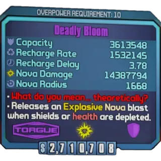Borderlands 2 : Deadly boom any level or OP LEVEL 1-10 (XBOX/PC)