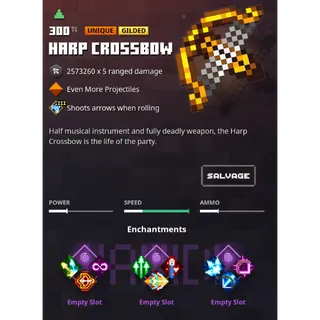 minecraft dungeons:  harp crossbow