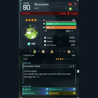 Max Legit Mossanda god-roll (legit attacker)