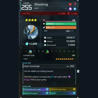 Palworld: Modded Shaolong godroll (mount) pal Pals | Pal World | Pals