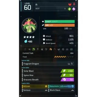 Dinossom godroll (worker) pal palworld