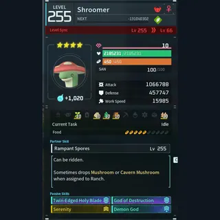 Palworld: Modded Shroomer godroll (attacker) pal Pals | Pal World | Pals