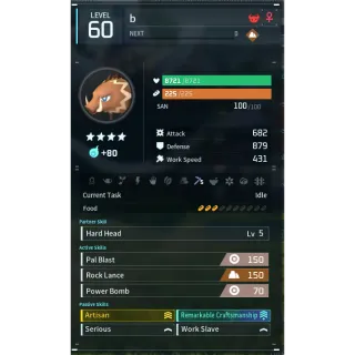 rushroar godroll (worker) pal palworld