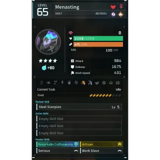 menasting godroll (worker) pal palworld