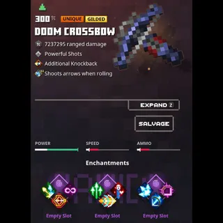 minecraft dungeons:  Doom crossbow