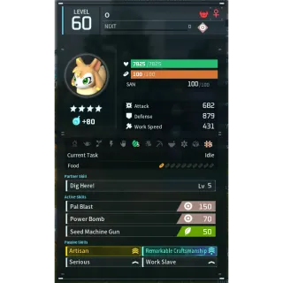 vixy  godroll (worker) pal palworld