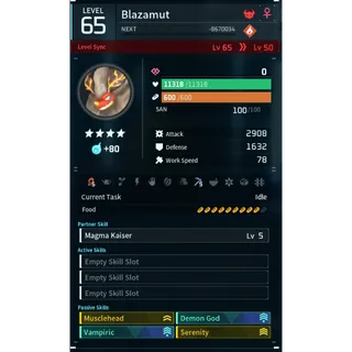 blazamut  godroll (attacker) pal palworld