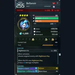 Modded Bellanoir god-roll (worker)