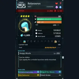 Modded Relaxaurus god-roll (swimmer)