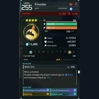 Modded Finsider god-roll (attacker)