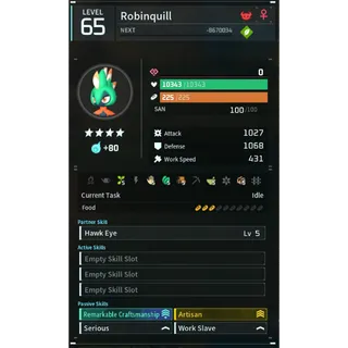robinquill  (worker)(god-roll) Palworld