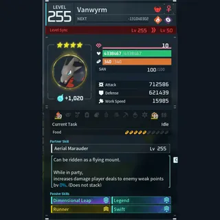 Modded Vanwyrm god-roll (glider/transport/full-speed mount)