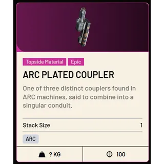1x ARC Plated Coupler