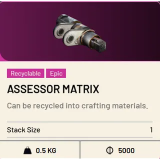 3 Assessor Matrix  