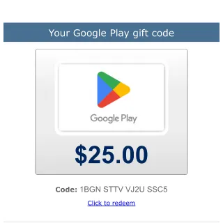 $25.00 CAD Google Play