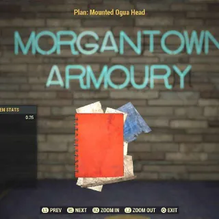 Plan | Mounted ogua head