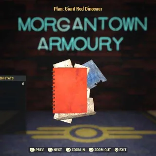 Plan | Giant red dinosaur