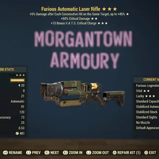 Weapon | Furious C50/C15 Laser Rifle