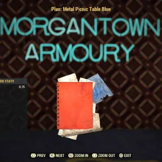 Plan | Picnic table - Blue