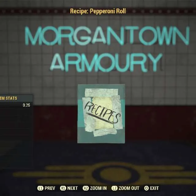 Recipe Pepperoni Roll Fallout 76 Game Items Gameflip