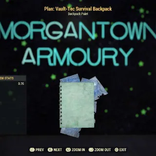 Plan | Vault-Tec Survival Backpack
