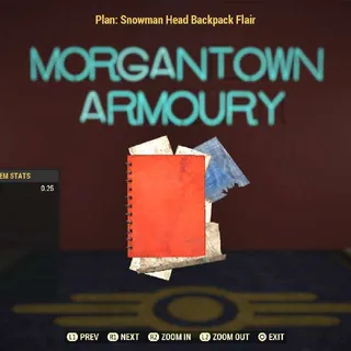 Plan | Snowman Head Backpack Flair