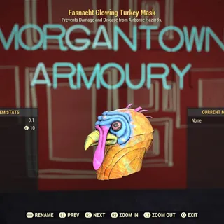 Apparel | Fasnacht Glowing turkey mask
