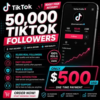 Tiktok 50.000 Followers Premium