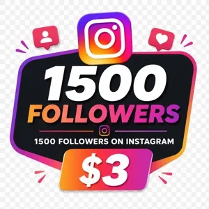 İnstagram 1500 followers 3$