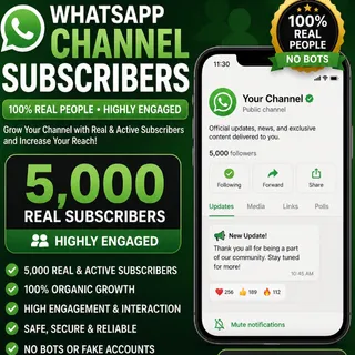 Whatsapp channel Subscribers 5.000 Premium