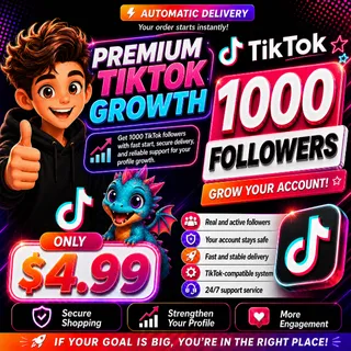 Premium TikTok Growth – 1000 Followers
