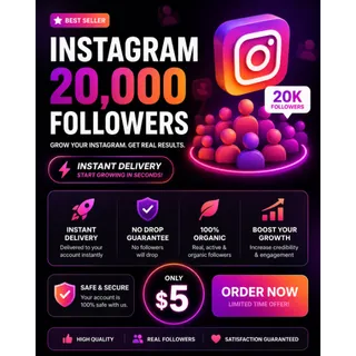 instagram followers *⭐[BEST SELLER] INSTAGRAM 20,000 FOLLOWERS | INSTANT DELIVERY⭐*