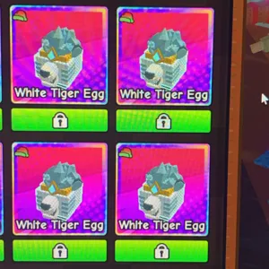 4X JOLLY WHITE TIGER EGG