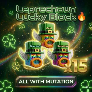 15x LEPRECHAUN LUCKY BLOCK 🍀