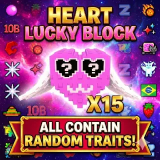 15x HEART LUCKY BLOCK (with Traits!)