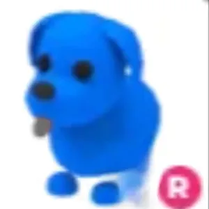 Rideable blue dog