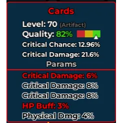 dungeon leveling cards
