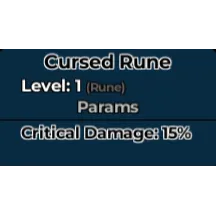 dungeon leveling cursed crit rune