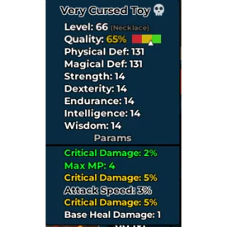 dungeon leveling very cursed toy