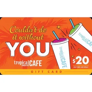 $20.00 USD Tropical Smoothie Cafe Gift Card