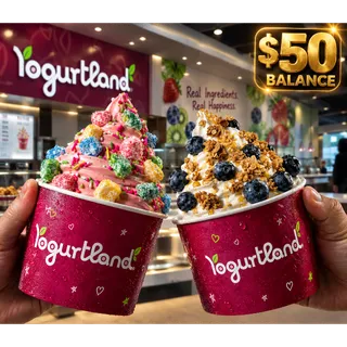 $50.00 Yogurtland Gift Card 