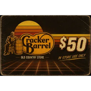 $50.00 USD Cracker Barrel Gift Card